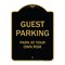 Signmission Designer Series Sign-Guest Parking, Black & Gold Aluminum Sign, 18" x 24", BG-1824-23925 A-DES-BG-1824-23925 - alternate 1